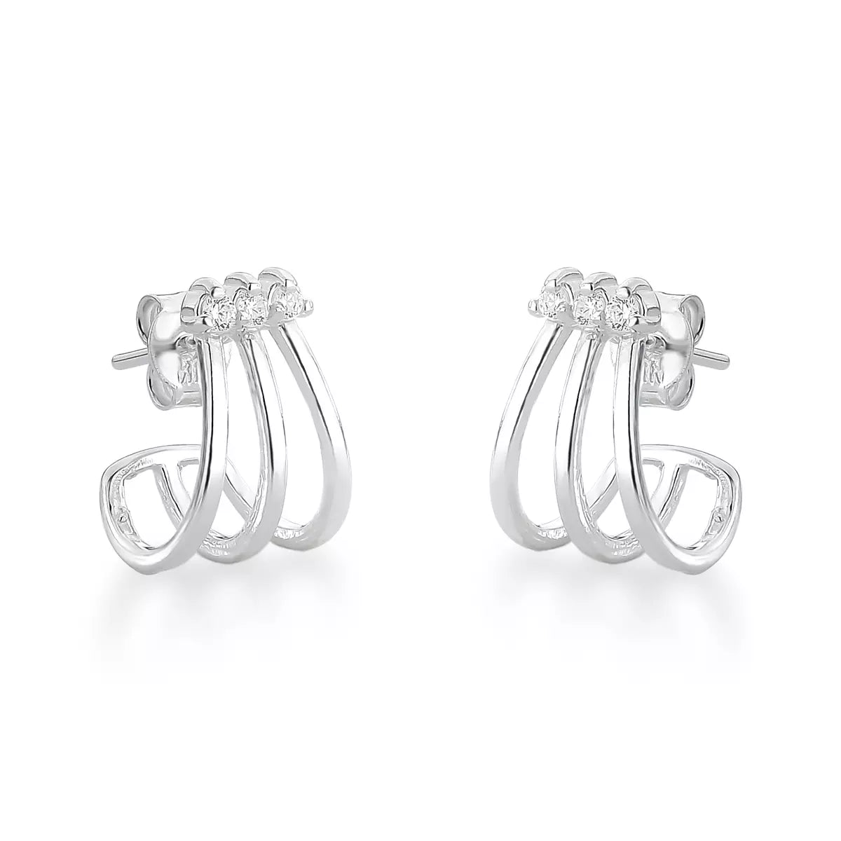 Brinco argola tripla